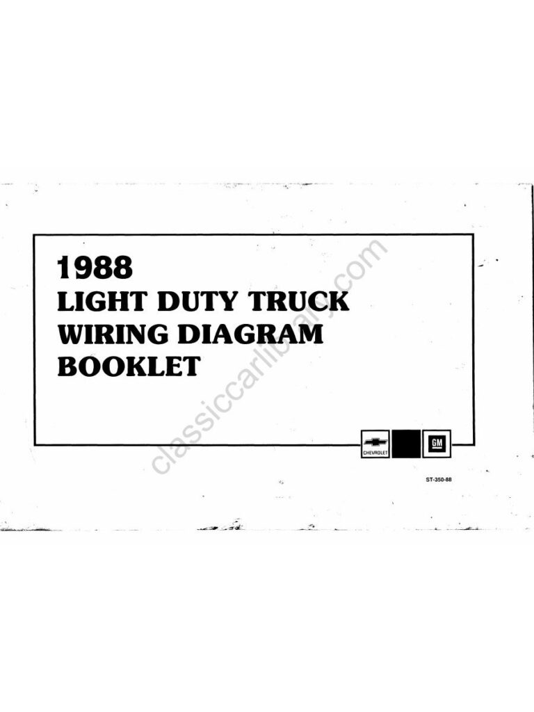 Cover of 1988 Chevrolet/GMC Light Duty Truck Wiring Manual