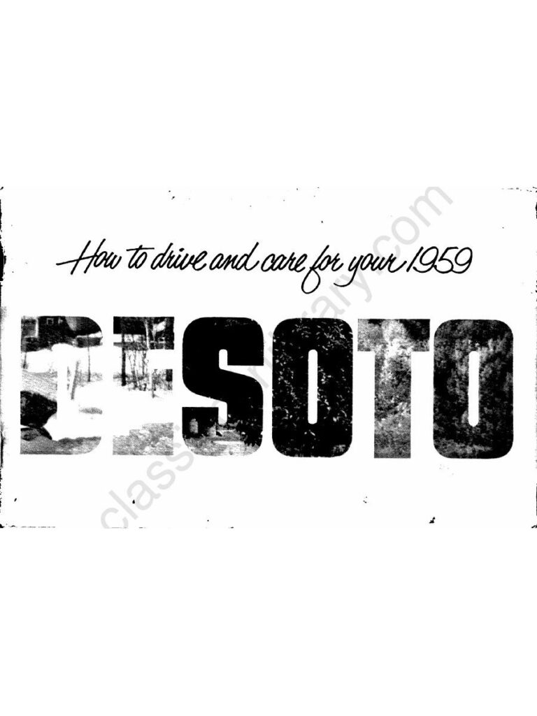 Cover of 1959 DeSoto Owners Manual