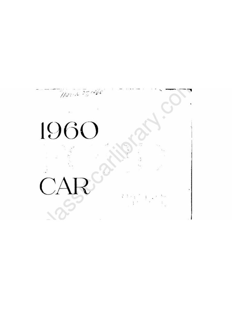 Cover of 1960 Ford Owners Manual