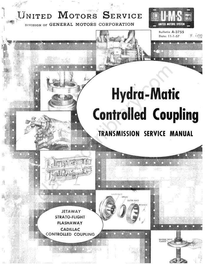Cover of 1956–1957 GM Controlled Coupling Hydra-Matic Transmission Service Manual