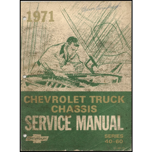 Complete 1971 Chevrolet Series 4060 Chassis Service Manual Supplement