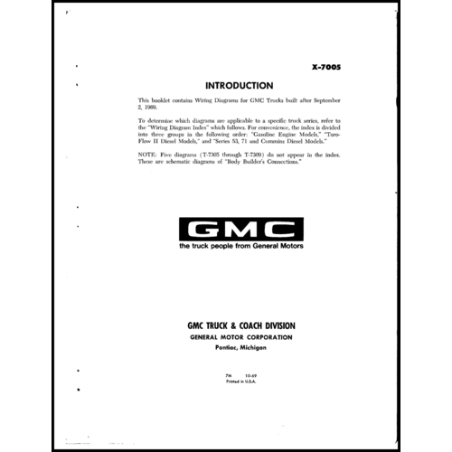 Complete 1970 GMC Truck Wiring Diagram Manual (Post 1969) – Classic Car