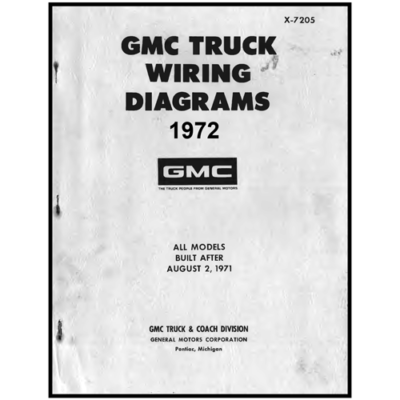 Complete 1972 GMC Truck Wiring Diagram Manual (Post 1971) – Classic Car